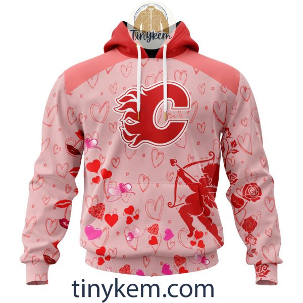 Calgary Flames Valentine Customized Hoodie, Tshirt, Sweatshirt