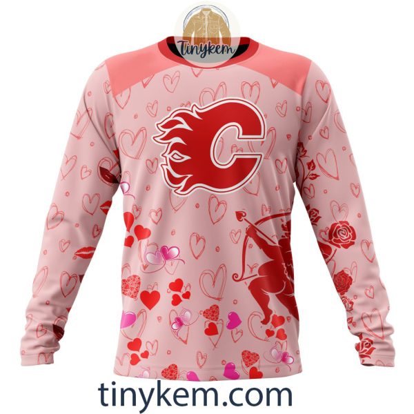 Calgary Flames Valentine Customized Hoodie, Tshirt, Sweatshirt