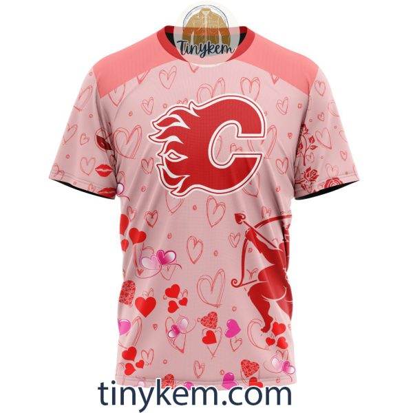 Calgary Flames Valentine Customized Hoodie, Tshirt, Sweatshirt