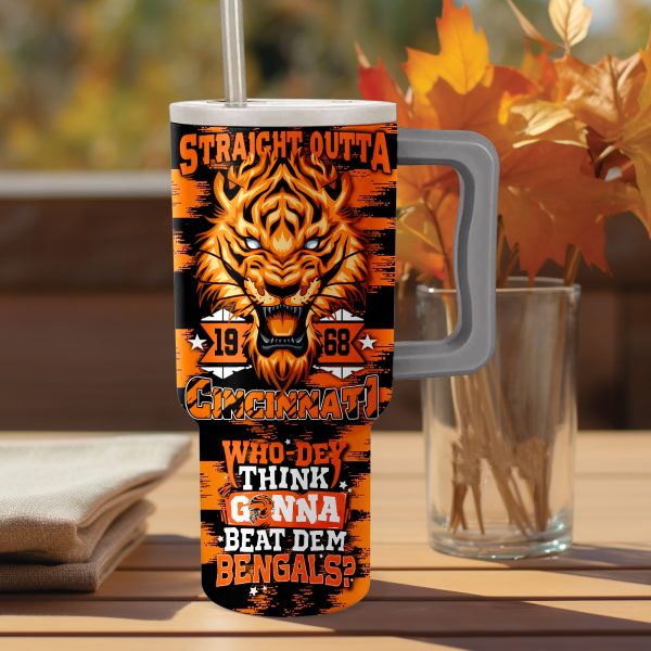 Cincinnati Bengals 40 Oz Tumbler: Who-dey Think Gonna Beat Dem