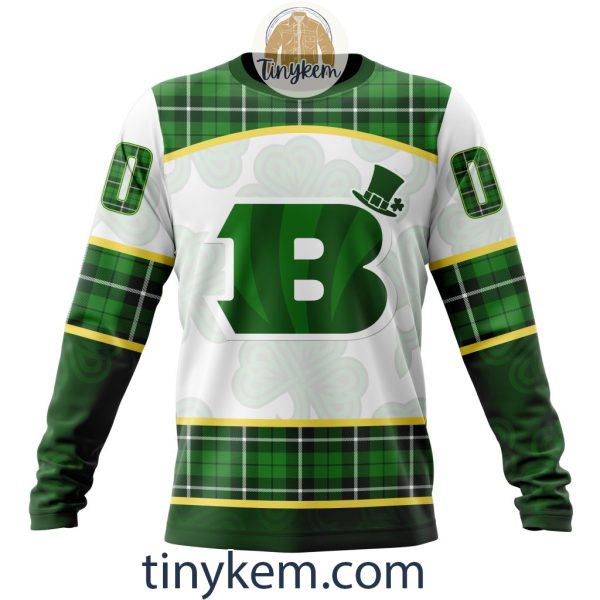 Cincinnati Bengals Shamrock Customized Hoodie, Tshirt: Gift For St Patrick Day 2024