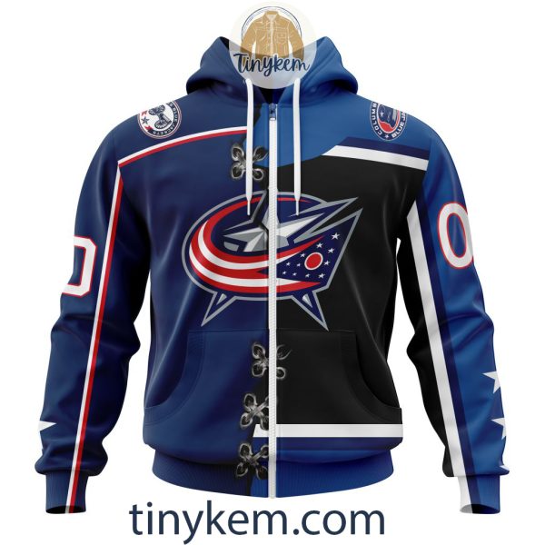 Columbus Blue Jackets Home Mix Reverse Retro Jersey Customized Hoodie, Tshirt, Sweatshirt