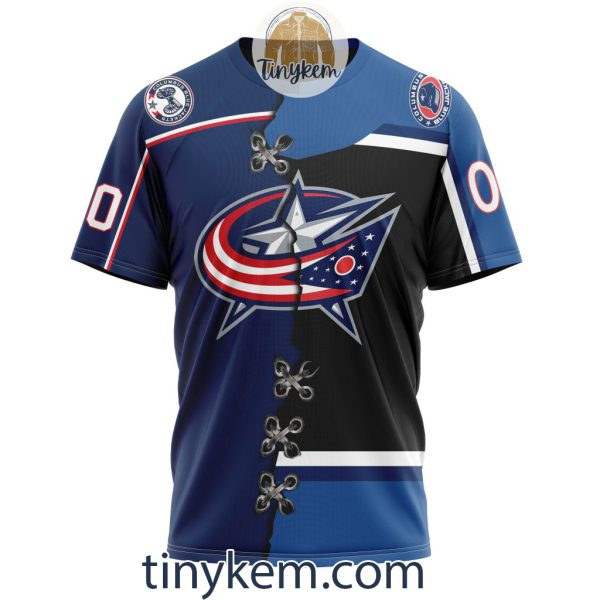 Columbus Blue Jackets Home Mix Reverse Retro Jersey Customized Hoodie, Tshirt, Sweatshirt