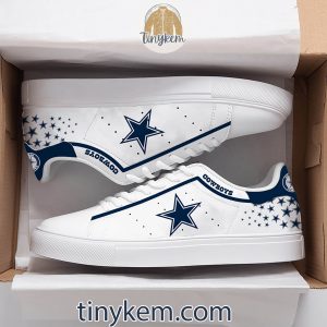 Dallas Cowboys Customized Leather Skate Shoes