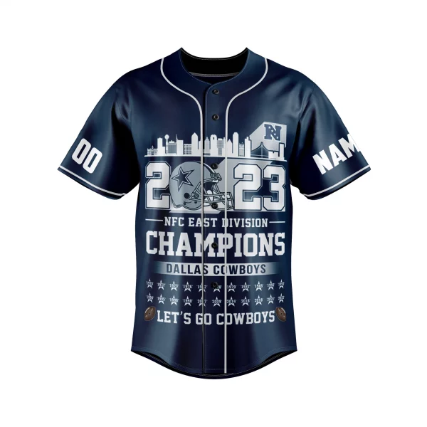 Dallas Cowboys NFC East Champions 2023 Customized Baseball Jersey