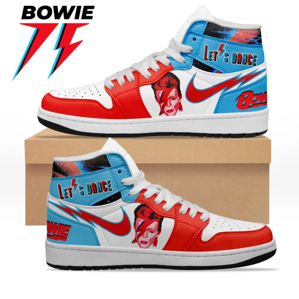 David Bowie Air Jordan 1 High Top Shoes