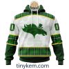 Detroit Lions Shamrock Customized Hoodie, Tshirt: Gift For St Patrick Day 2024