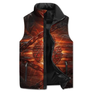 Disturbed Puffer Sleeveless Jacket Take Back Your Life2B3 uCPeo