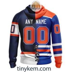 Edmonton Oilers Home Mix Reverse Retro Jersey Customized Hoodie Tshirt Sweatshirt2B3 dHhVF