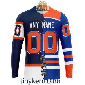 Edmonton Oilers Home Mix Reverse Retro Jersey Customized Hoodie Tshirt Sweatshirt2B5 VH0ds