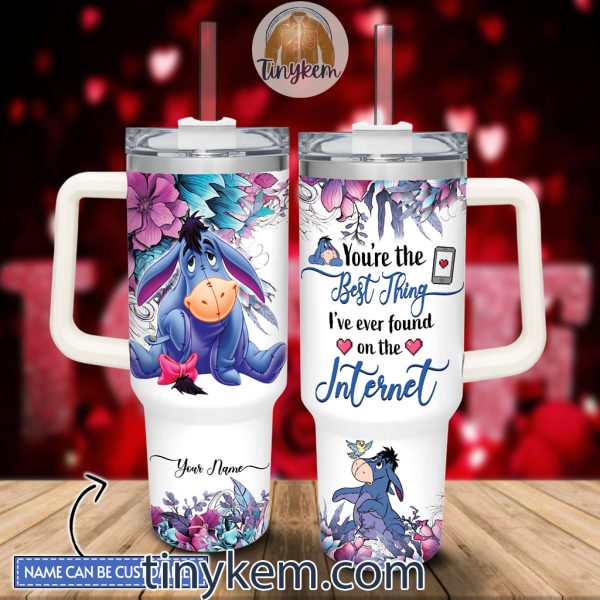 Eeyore Customized 40 Oz Tumbler: You Are The Best Thing I Found On Internet