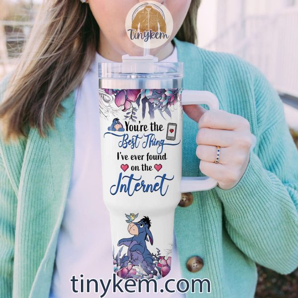 Eeyore Customized 40 Oz Tumbler: You Are The Best Thing I Found On Internet