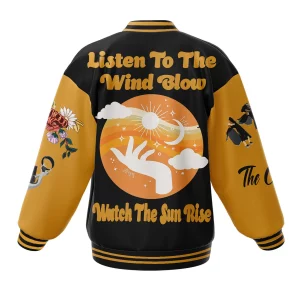 Fleetwood Mac Baseball Jacket Listen To The Wind Blow Watch The Sun Rise2B3 fGMpA