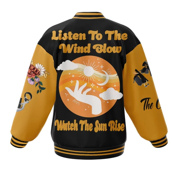 Fleetwood Mac Baseball Jacket: Listen To The Wind Blow Watch The Sun Rise