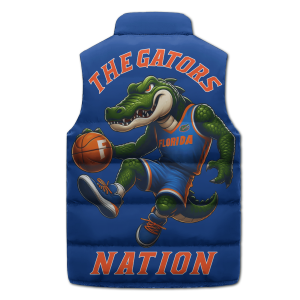 Florida Basketball Puffer Sleeveless Jacket The Gators Nation2B3 8c5ha