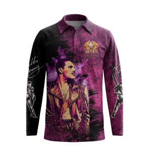 Freddie Mercury Customized Long Sleeve Polo Shirt