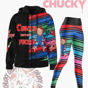Funny Chucky Zipper Hoodie Leggings Set