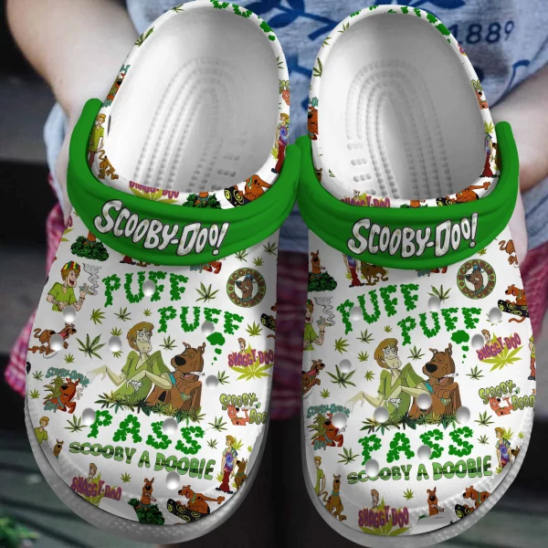 Funny Scooby Doo Weed Clog Crocs: Puff Puff Pass