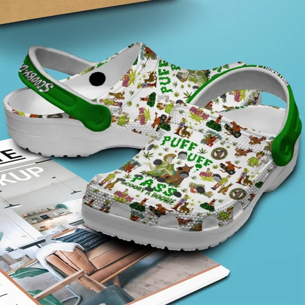 Funny Scooby Doo Weed Clog Crocs: Puff Puff Pass