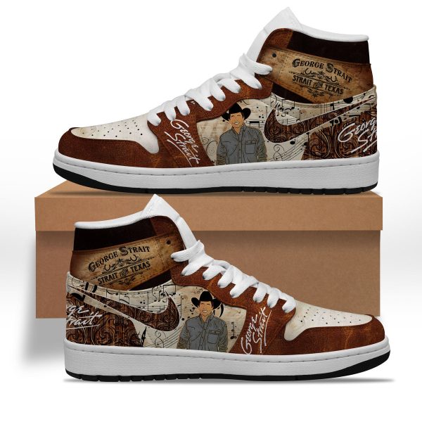 George Strait Air Jordan 1 High Top Shoes