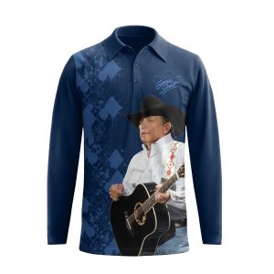 George Strait Long Sleeve Polo Shirt: Amarillo by Morning