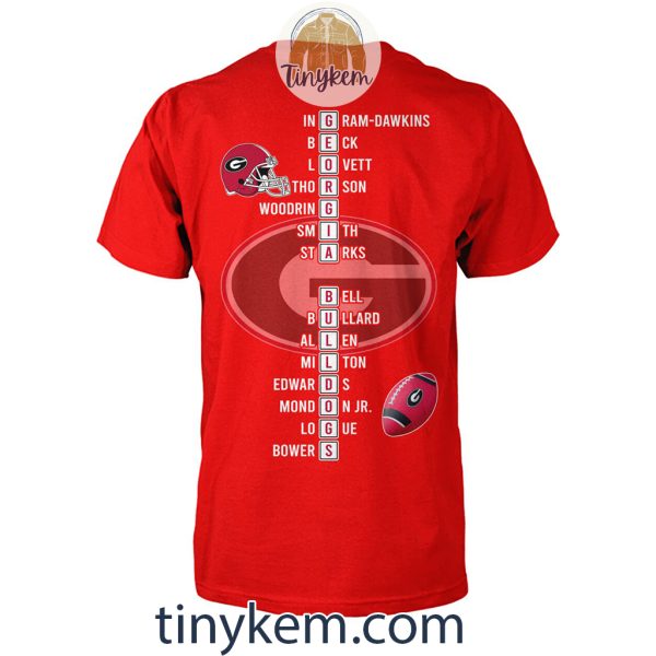 Georgia Bulldogs Orange Bowl Champions 2023 Shirt Two Sides Printed
