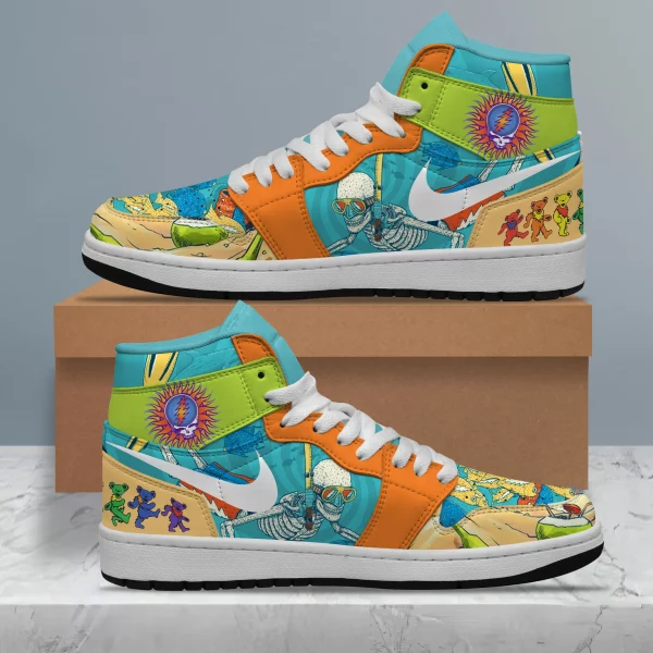 Grateful Dead Retro Air Jordan 1 High Top Shoes