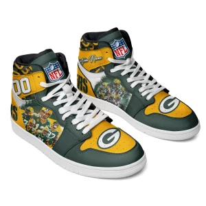 Green Bay Packers Air Jordan 1 Customized Shoes2B2 oRsyp