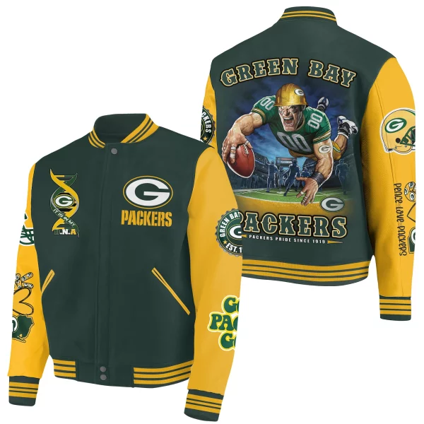 Green Bay Packers Baseball Jacket: Go Pack Go