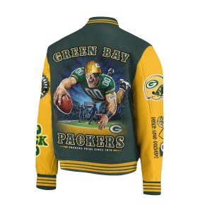 Green Bay Packers Baseball Jacket Go Pack Go2B3 wQv0I