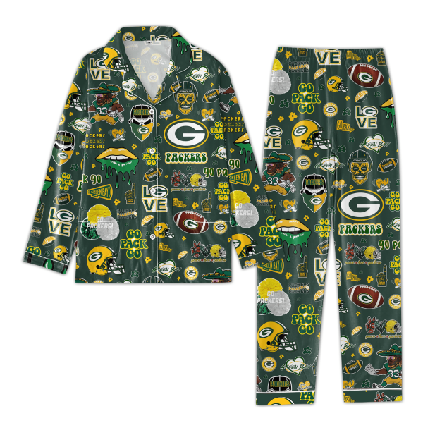 Green Bay Packers Icons Bundle Pajamas Set