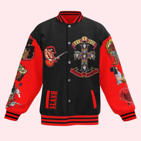 Guns N Roses Baseball Jacket: Welcome To The Jungle