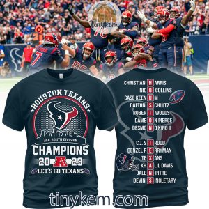 Houston Texans AFC South Champions 2023 Two Sides Printed Shirt