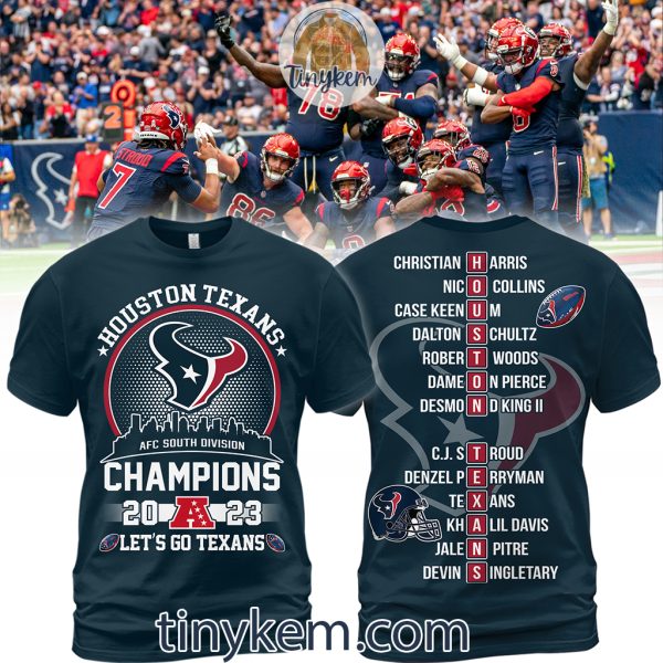 Houston Texans AFC South Champions 2023 Two Sides Printed Shirt