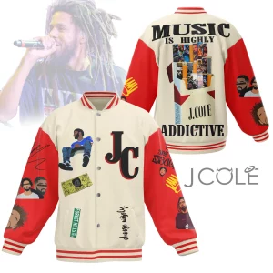 J.Cole Baseball Jacket: Music Is Highly Addictive