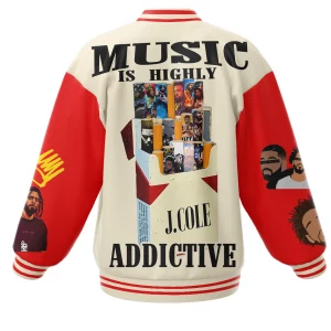 J.Cole Baseball Jacket: Music Is Highly Addictive