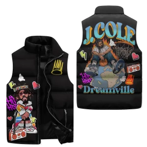 J.Cole Dreamville Puffer Sleeveless Jacket