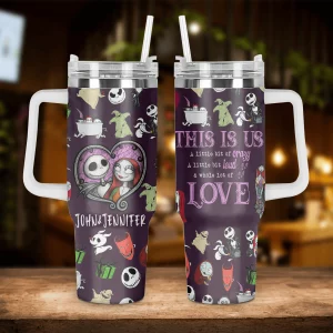 Jack Skellington Customized Couple Name 40 Oz Tumbler Gift For Valentine2B3 lb4fE