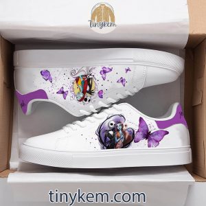 Jack Skellington and Sally Customized Leather Skate Shoes