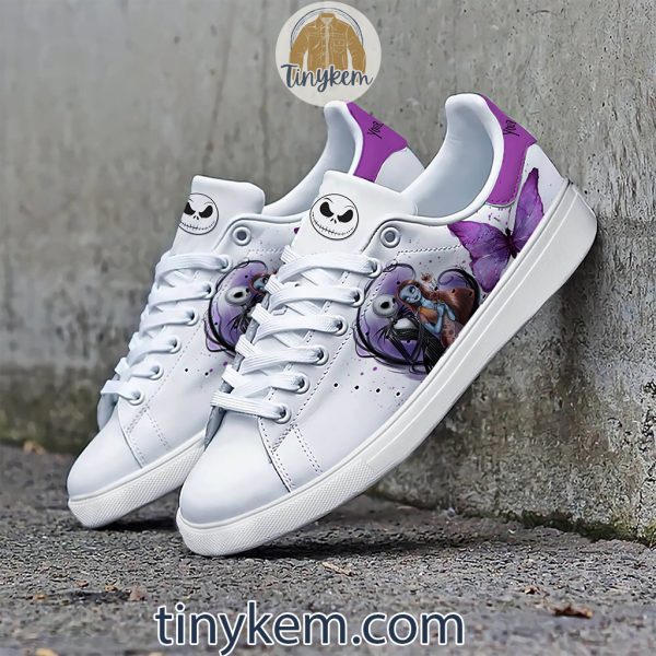 Jack Skellington and Sally Customized Leather Skate Shoes