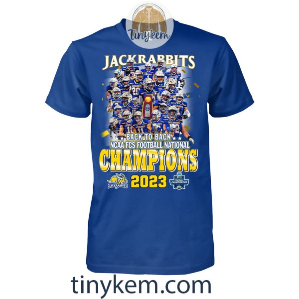 Jackrabbits Back to Back Champions FCS 2023 Shirt