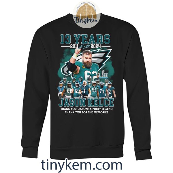 Jason Kelce Tshirt: 13 Years at Philadelphia Eagles