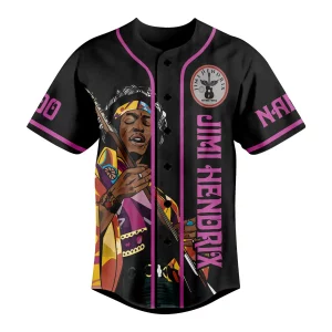 Jimi Hendrix Customized Baseball Jersey: Here He Comes Your Lover Man