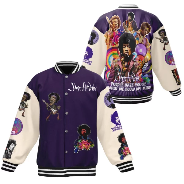 Jimi Hendrix Purple Haze Baseball Jacket