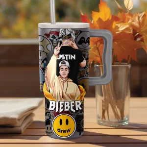 Justin Bieber 40 Oz Tumbler With Drew Icon2B2 4Siz0