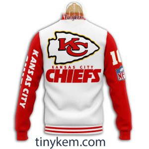 Kansas City Chiefs Customized Baseball Jacket Red And White2B3 KoTau