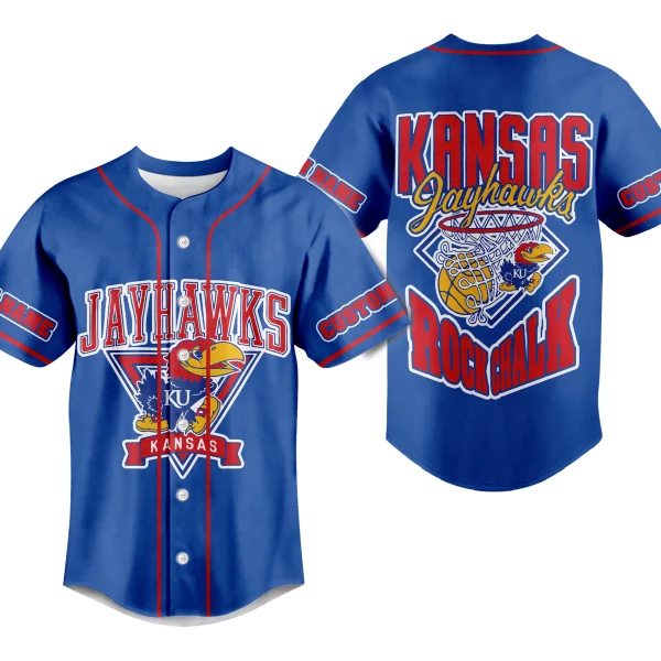 Kansas Jayhawks Customized Baseball Jersey: Rock Chalk