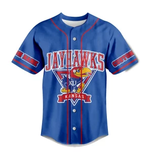 Kansas Jayhawks Customized Baseball Jersey Rock Chalk2B2 JfVwa