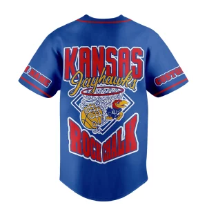 Kansas Jayhawks Customized Baseball Jersey Rock Chalk2B3 QPZS1