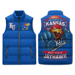 Kansas Jayhawks Puffer Sleeveless Jacket2B2 au3Et